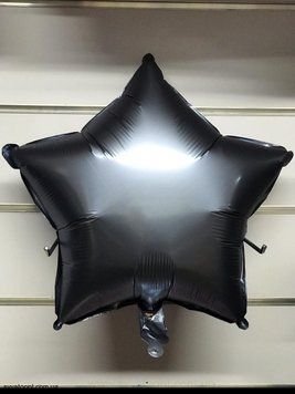Фольга Китай Зірка 18" Метал графіт 3432 фото