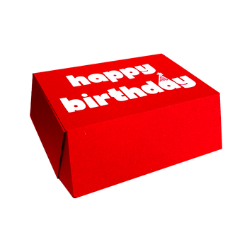 Коробка для подарунку самозбірна "Happy birthday" (червона 25х16,5х9) korobka-red-zdn фото
