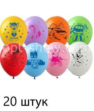 Кульки (20 шт.) ТМ Show (1 ст.) 12" (Мультики) SC-2-20 фото