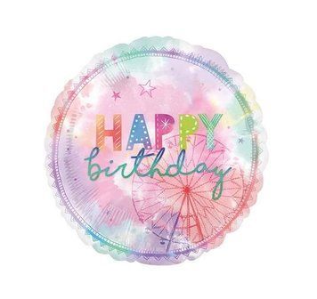 Фольга 18" (45см) "Happy Birthday з колесом огляду" Китай(Pinan) 997255 фото