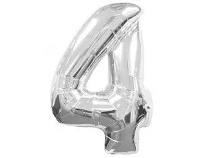 Фольга Срібло цифра 4 (Flexmetal) (в інд.уп) 1207-3272 фото