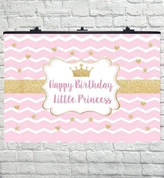 Плакат на день народження HB Little Princess золота корона (75х120 см) 6008-0023 фото