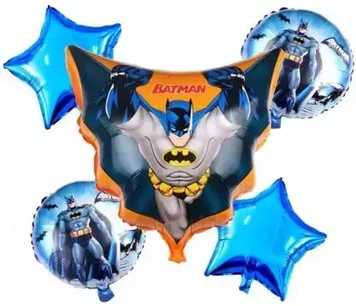 Набір кульок фольгованих Batman 5 шт (Китай) (в інд. уп.) 10936 фото