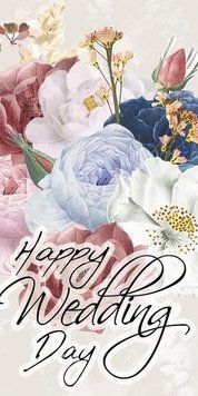Конверт для грошей "Happy wedding day квіти" 8890 фото