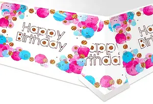 Дитяча скатертина на стіл "Happy birthday кульки" (180*110) 2814-0014 9025 фото