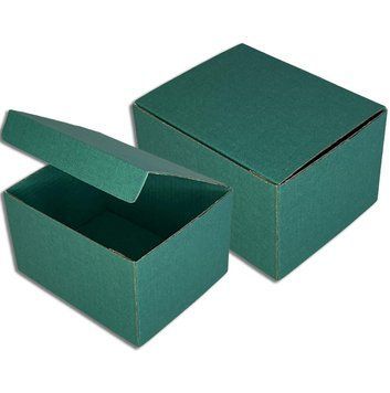Набір коробок "Зелені" (5 шт.) двосторонній картон (12х9,5х7 см) Green-2-1 фото