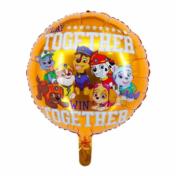 Фольга 18" (45см) "Щенячий патруль команда на жовтому фоні" (Китай) 5308 фото