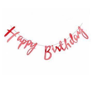Гірлянда літери Happy Birthday Червоні фігурні 4539 фото