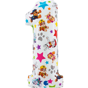 Фольгована цифра 1 Щенячий патруль 26" (маленька)Paw Patrol (в інд. уп.) Grabo. 3207-3583 фото