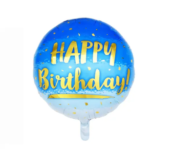 Фольга 18" (45см) "Happy birthday Синій " (Китай) 4678 фото