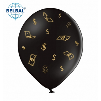 Кулі Belbal 12" B105 (Долари золото на чорному) (25 шт) 258-0436 фото