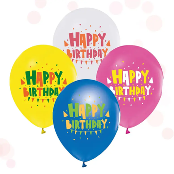 Повітряні кульки "MIX Happy Birthday" (ТМ "Твоя Забава") (50 шт) 03098 TZ-4721 фото